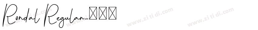 Rondal Regular字体转换